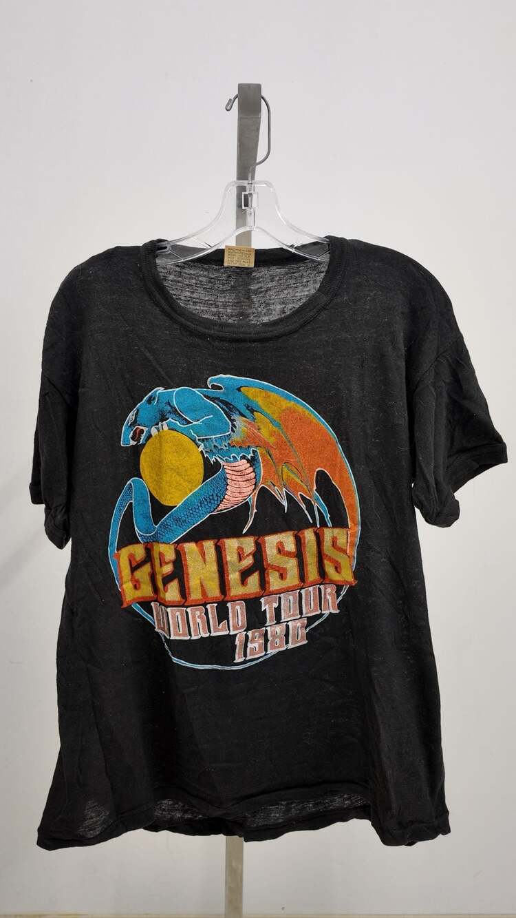 Vintage 1980 Genesis World Tour "Duke" Concert Shirt - Black (Size XL)
